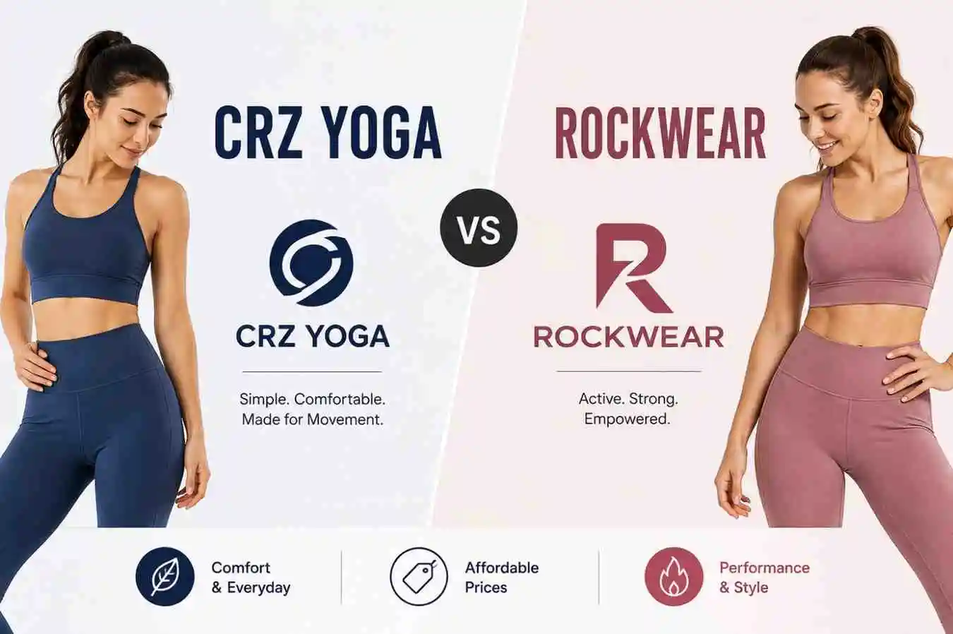 CRZ Yoga vs Rockwear: Which Activewear Brand Is Better in 2026?