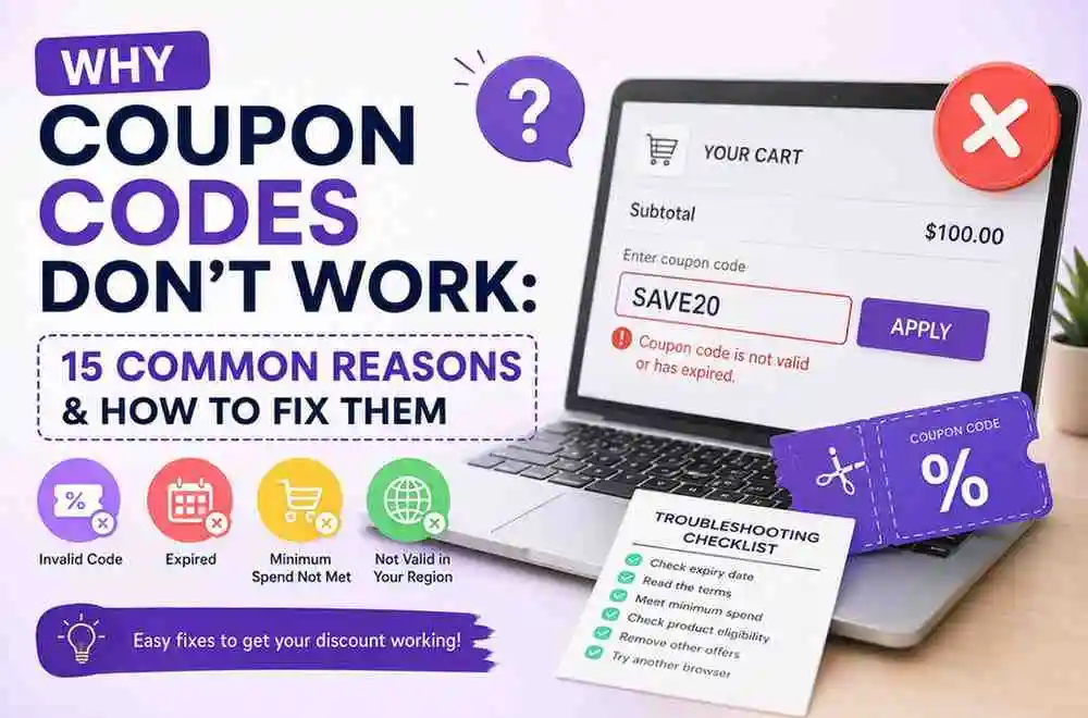 Why Coupon Codes Do not Work: 15 Common Reasons &amp; How to Fix Them