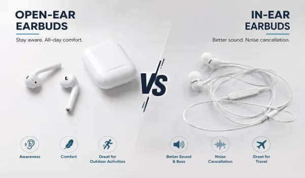 open ear earbuds vs in ear earbuds