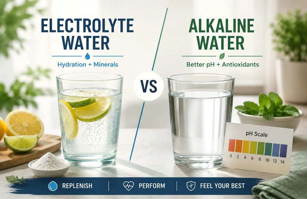 Electrolyte Water vs Alkaline Water: Key Differences Explained (2026 Guide)