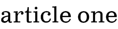 Article One